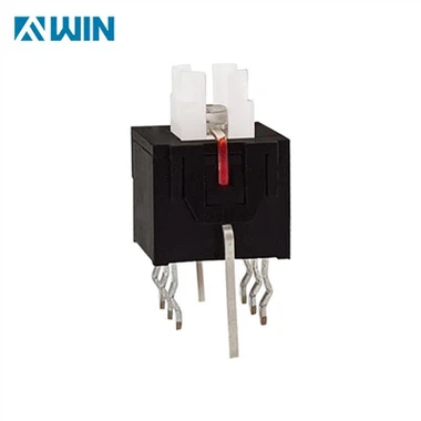 Låsende oplyst takt-trykknapkontakt