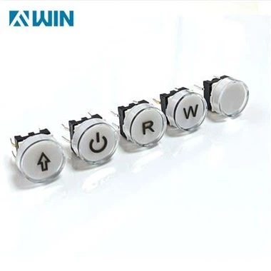 Kortvarig oplyst trykknap