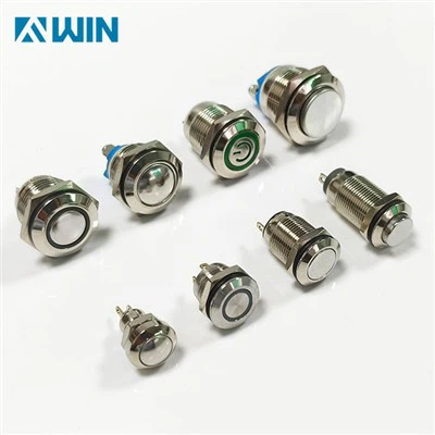 Led metal trykknap